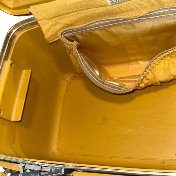 Vintage MCM Samsonite Saturn Retro Vanity Case Hard Suitcase Harvest Gold Yellow - Picture 3 of 7